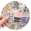Retro INS Style English Slogan Stickers - 50 Creative Sheets for Laptop and Journal DIY
