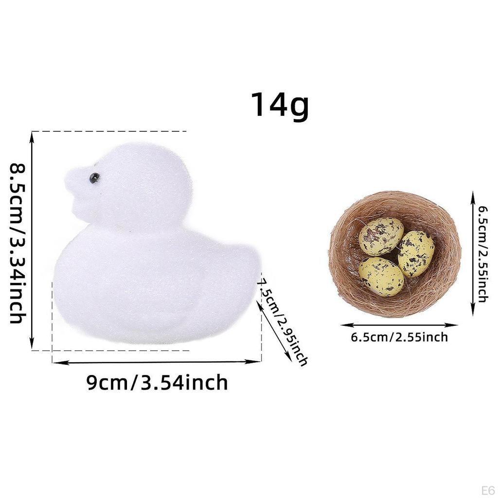 Artificial Duck and Bird Nest Egg DIY Craft Desktop Ornament Multifunctional for Children