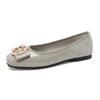 Women's Summer 2024 Slip-On Square Toe Shoes, Soft Sole Leather, Comfortable & Stylish, Available in Large Sizes