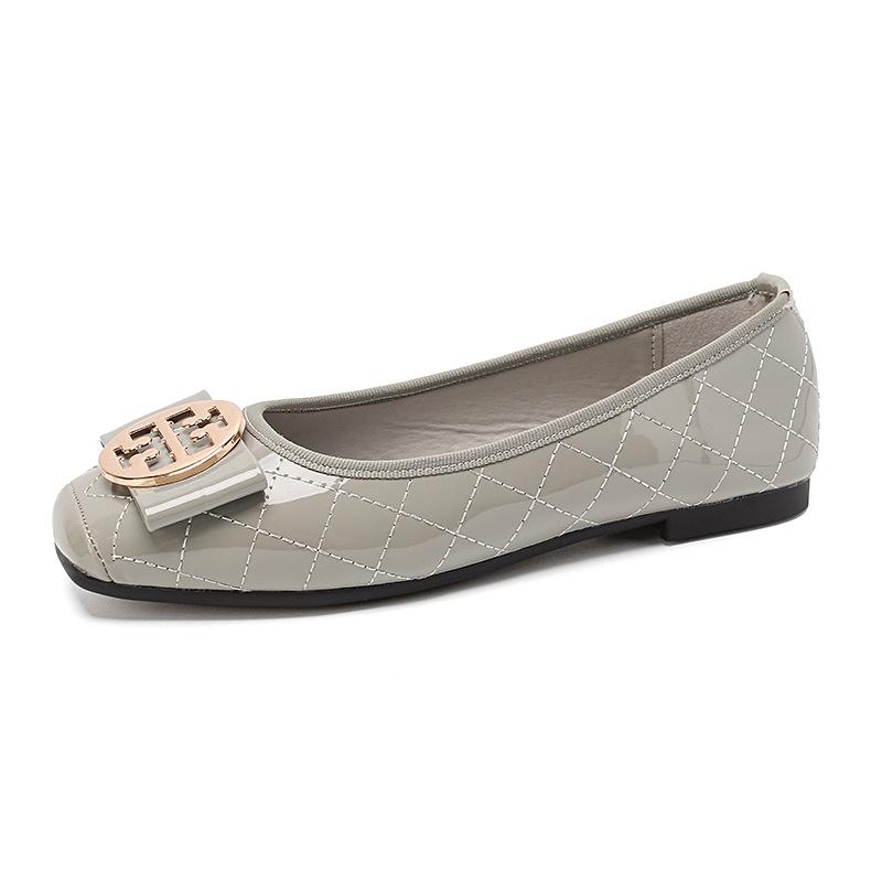 Women's Summer 2024 Slip-On Square Toe Shoes, Soft Sole Leather, Comfortable & Stylish, Available in Large Sizes