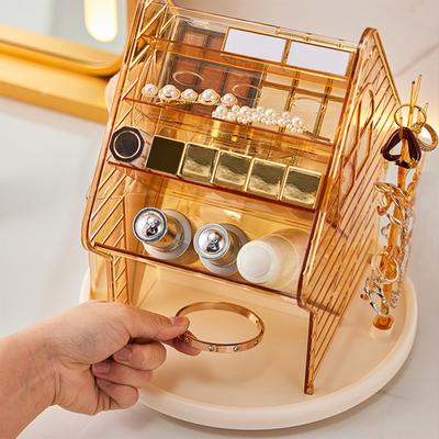 360 Degree Rotating Makeup Organizers Premium Material Makeup Organizers with Clear Visibility and Storage for Women