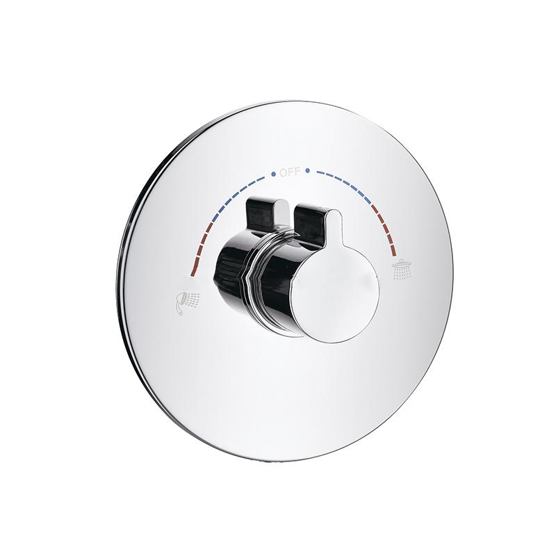 Round Design Brass Material Chrome Plated Multifunctional Shower Valve Bathroom Accessories Brass