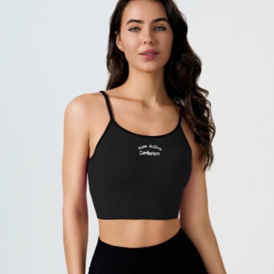 

Женский спортивный жилет для йоги в винтажном стиле с нагрудными накладками, топ с перекрещивающимися бретельками на спине, бюстгальтер для фитнеса и тренировок L чёрный
