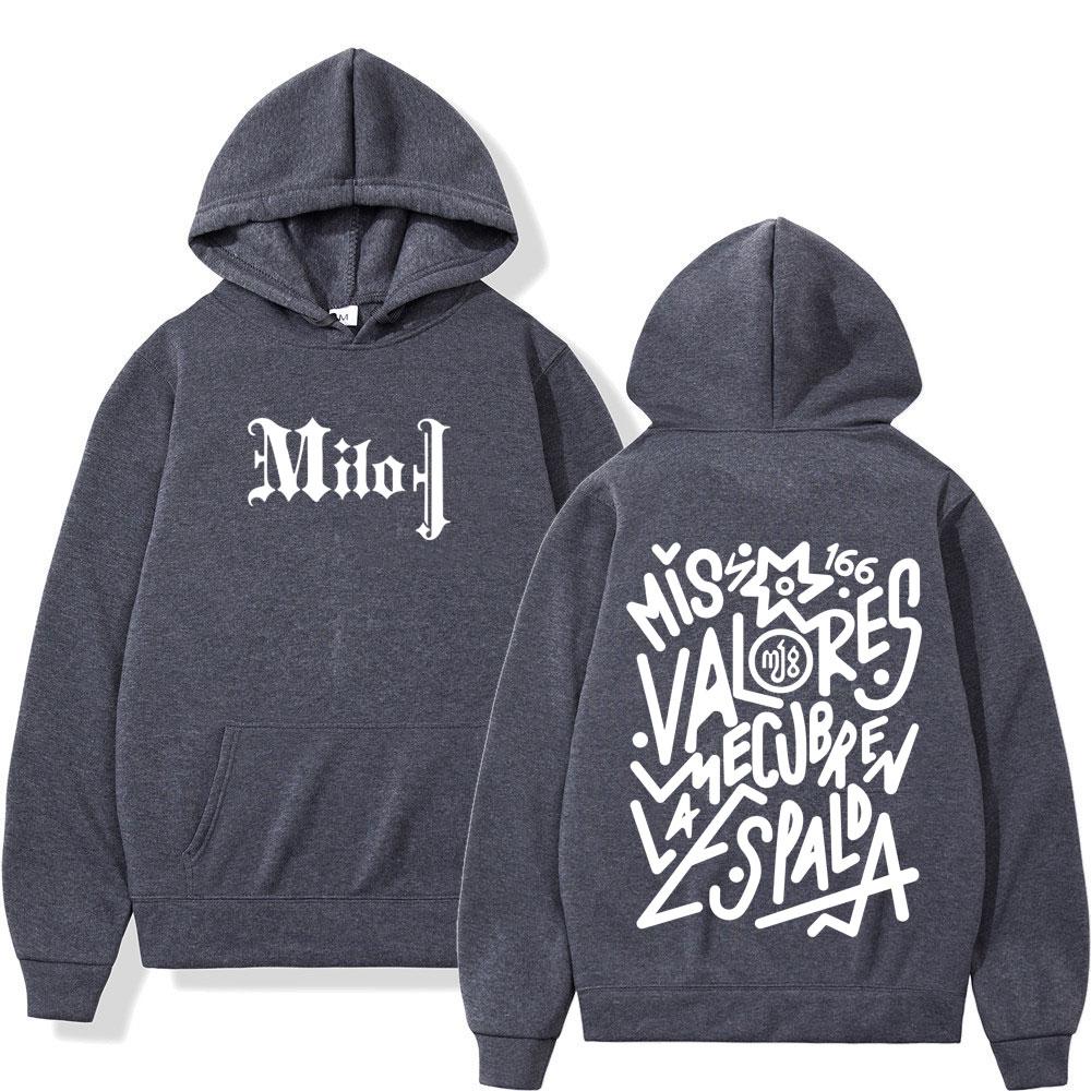 Rapper Milo J Fashion Graphic Hoodie Women Vintage Pullover Loose Casual Thick Gothic Punk Hooded Sweatshirts Top