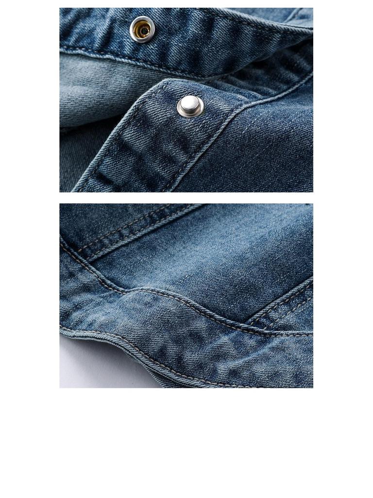 New Spring/Autumn Women's Plus-Size Denim Jacket with Three-Quarter Sleeves - Slim Fit, Light Luxury Fashion for Curvy Figures