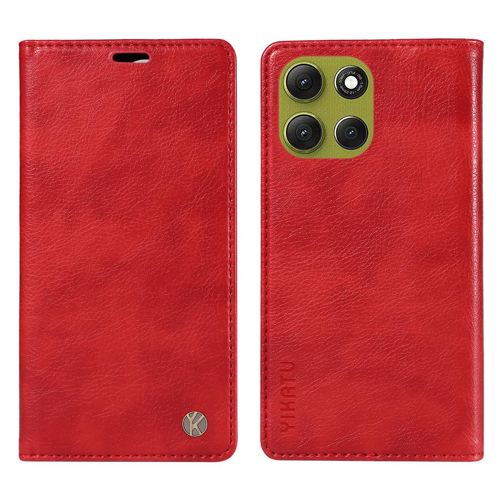 For Motorola Moto G86 5G Wallet Case YIKATU YK-006 Magnetic Closure Leather Phone Cover Litchi Texture