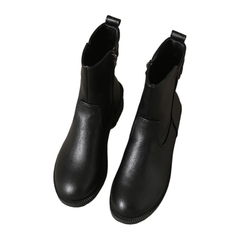 Women Winter Boots Anti Slip  New Genuine Leather Women Short Boots Large Size Wool Women Motorcycle Boots