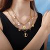 Fashion DIY Colorful Cartoon Pendant Necklace Stainless Steel Gold Plated Trend Jewelry
