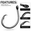 High Carbon Steel J-Hook Eagle Beak Fishing Hooks - Deep Sea Big Game Set (10 Pcs)