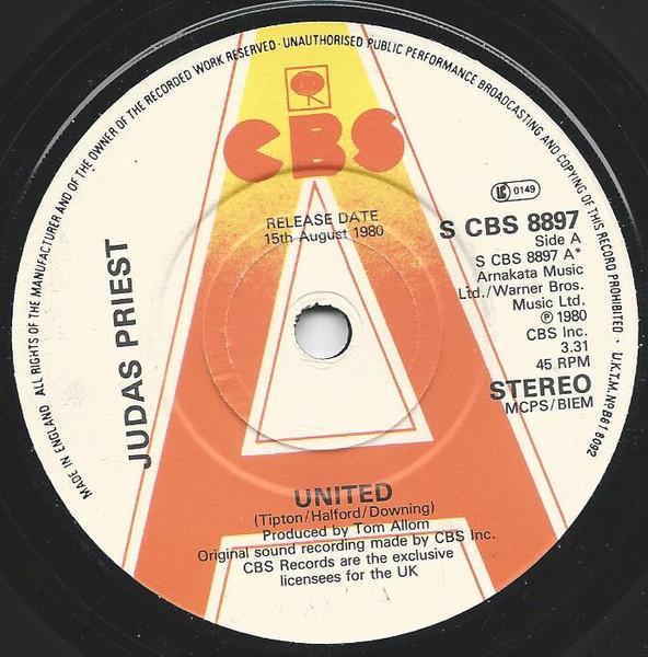 

7-дюймовая пластинка JUDAS PRIEST - United SCBS8897PROMO CBS 1980 UK Металл Б/У