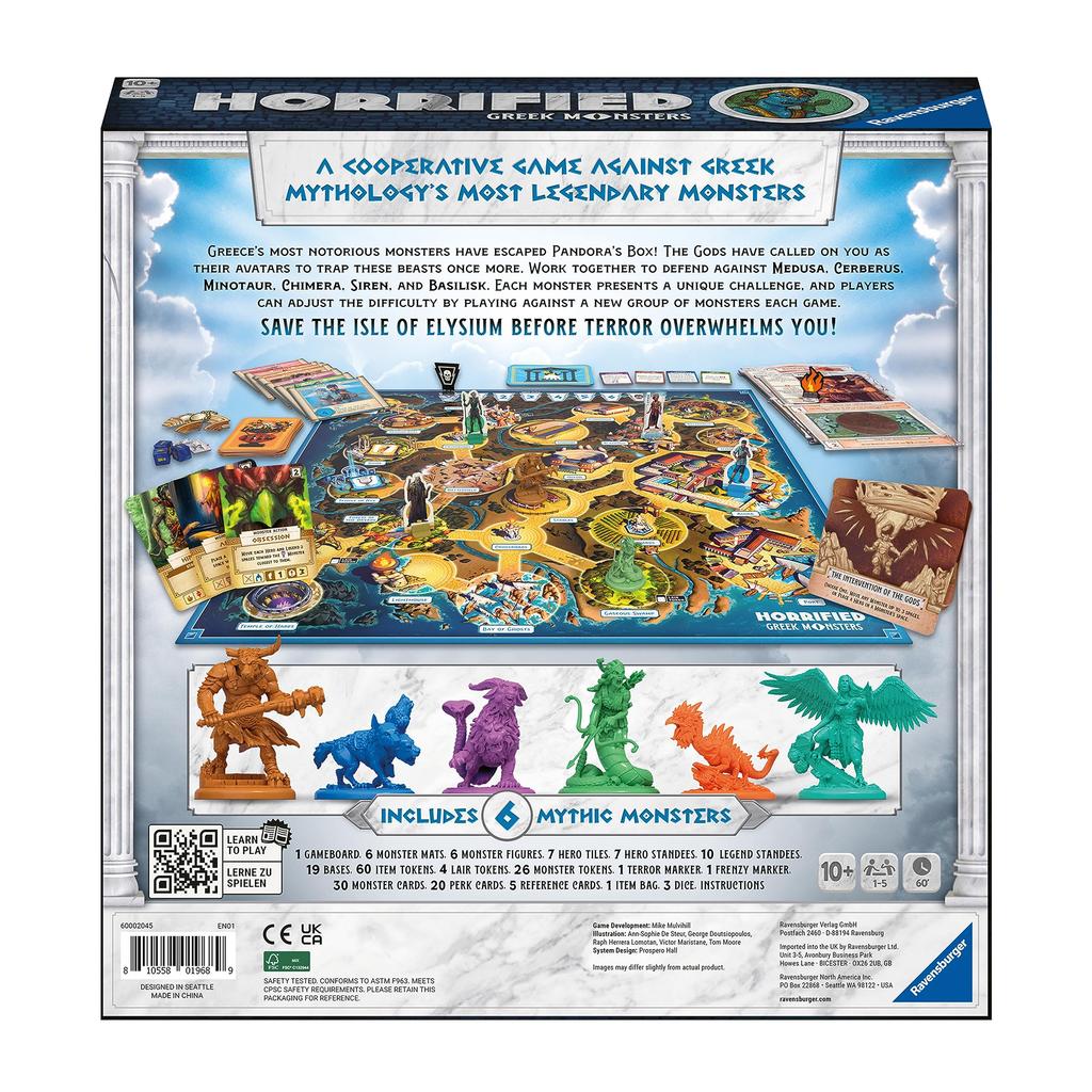 Ravensburger Greek Monsters Cooperative Strategy Board Game Ages 10 and 60002045 Horrified up,