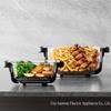 2025 New Cross-Border Glass Double Pot Air Fryer - Large & Small Pots