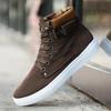 Fashion Plus Size 47 Leather Men Fashion Boots Winter Solid Lace-up Male Warm Ankle Boots Buckle Solid Boots for Boys