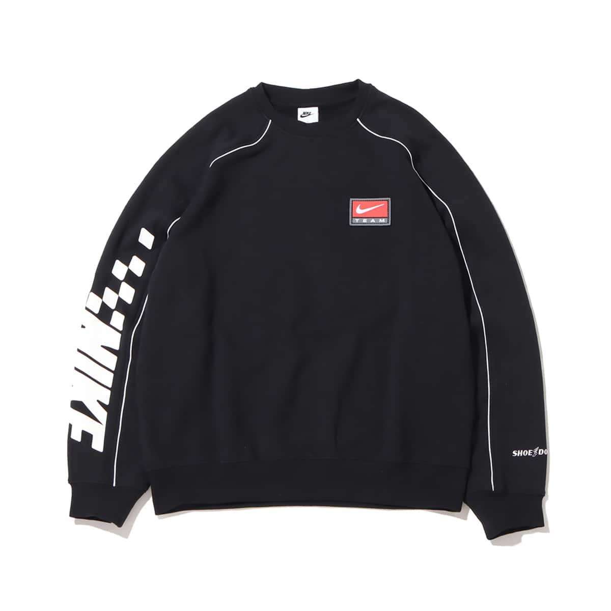Nike Letter Print Loose Fit Crew Neck Long Sleeve Sweatshirt Men Sweatshirt Black FB7261-010 M