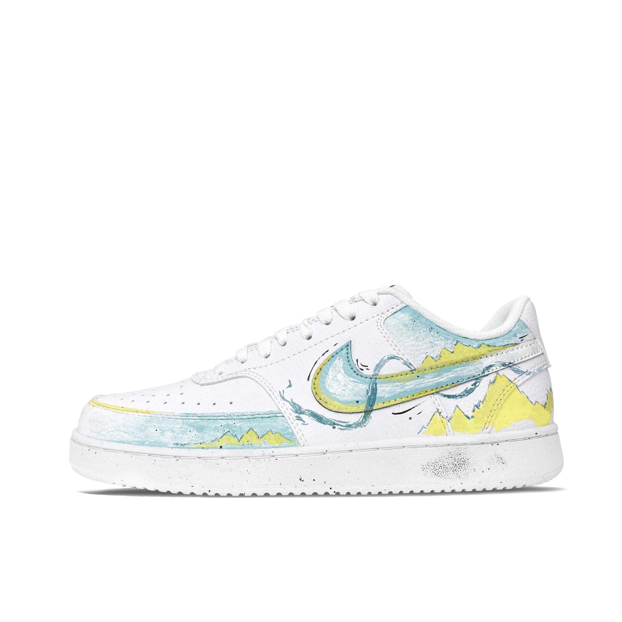 

Nike Court Vision Skateboard Shoes Men s Low Top Cyan, Yellow, White DH2987-101(Team393-) 44.5