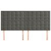 Maison Exclusive - Tête de lit Gris foncé 160 x 5 x 118/128 cm Velours