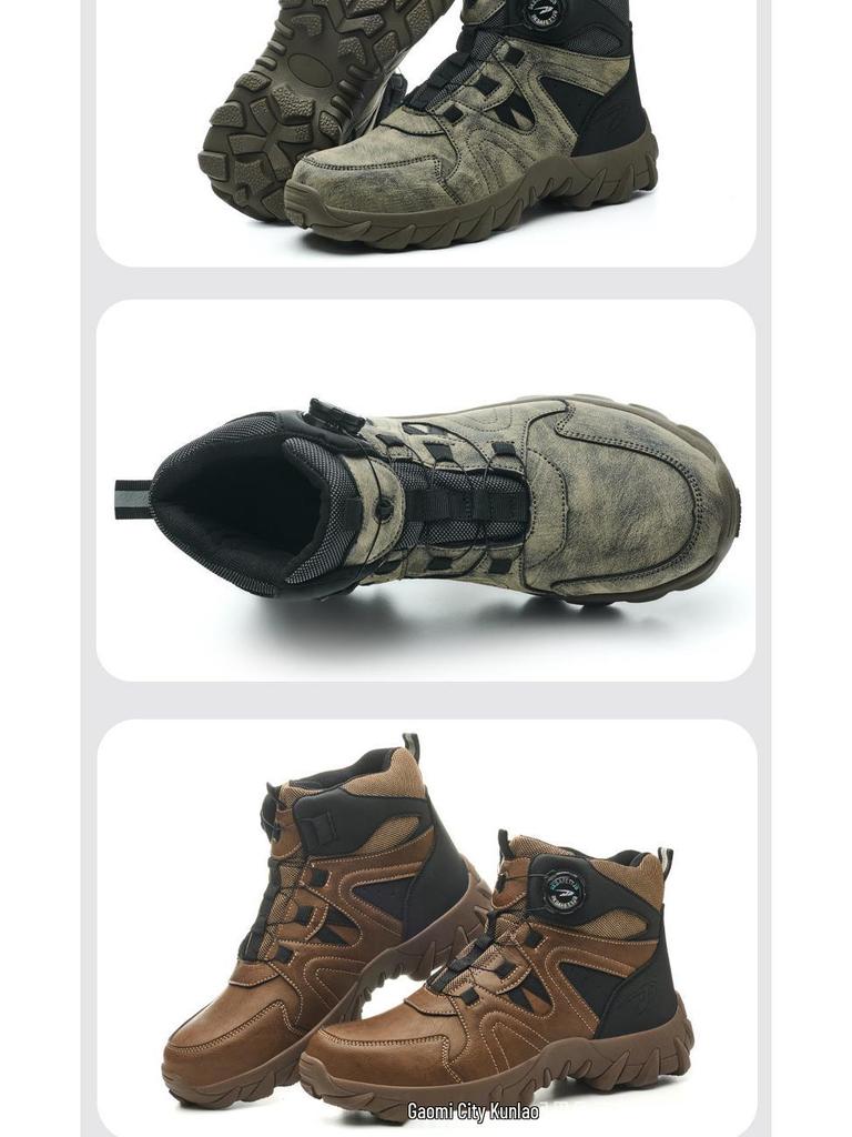Men's Lightweight High-Top Ankle Support Hiking Boots with Comfortable Technology and Protective Features for Long Wear