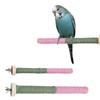 Juego de 4 Perchas Rascadores de Afilado para Loros Soporte para Pájaros Juguete para Jaula Palo Estante Juguete Percha de Afilado Suministros