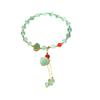 Lotus Pod Bracelet Green Strawberry Crystal Bracelet. Bangles Women Fashion Jewelry Accessories Gift