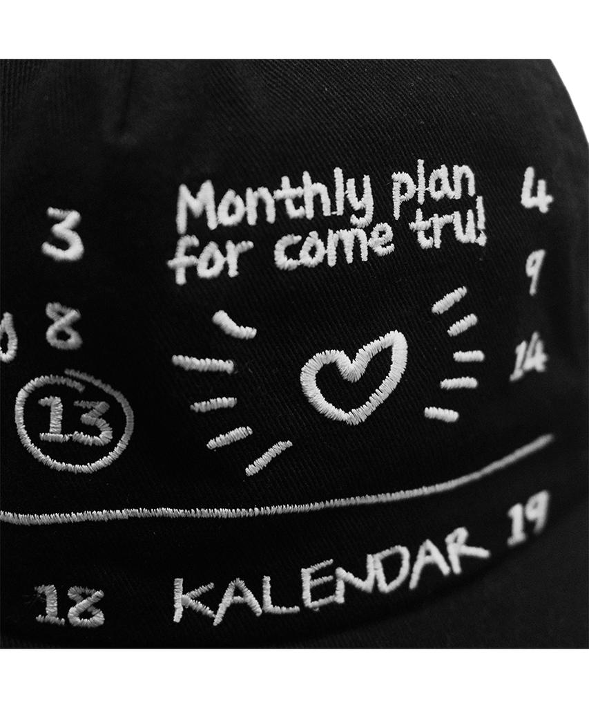 Kalenda Monthly Plan 5Pannel Cap - Black