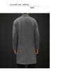 Herren mittellanger karierter Woll-Trenchcoat - Trendige lässige Jacke im Hongkong-Stil für Herbst und Winter