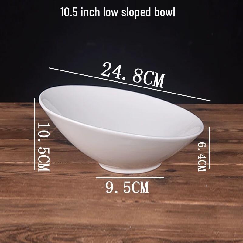 ZISIZ Servierschüssel in Reinweiß mit schräger Form