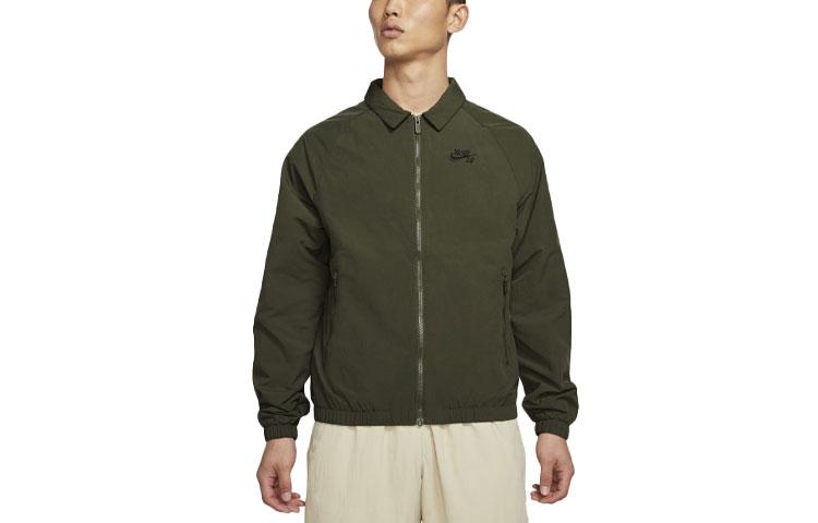 Nike Jackets Men s Green Lapel Moderate Workwear CV4306-325 XL