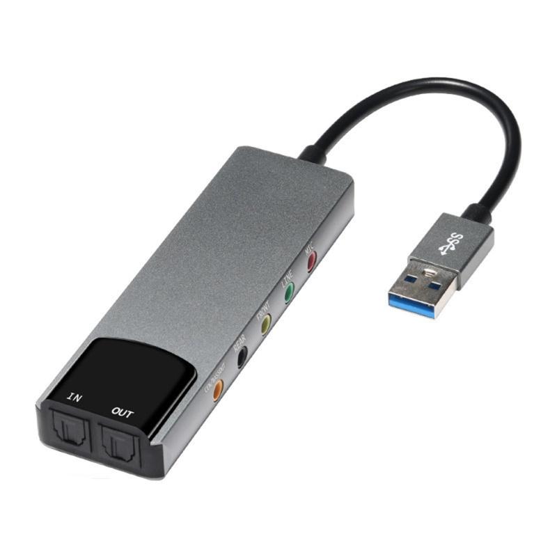 

Внешний аудио конвертер USB аудио адаптер Внешняя стерео звуковая карта 7.1 5.1 канальный аудио звук