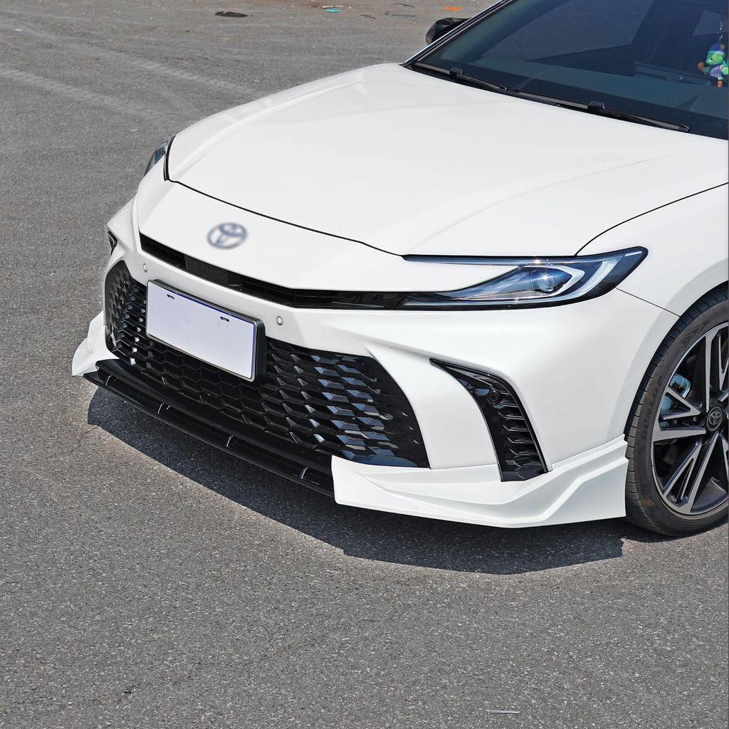 Fits '24-'25 Camry DC Model: Front Bumper Lip Kit, Side Skirts, Rear Spoiler, Top Spoiler, Rear Bumper Protectors.