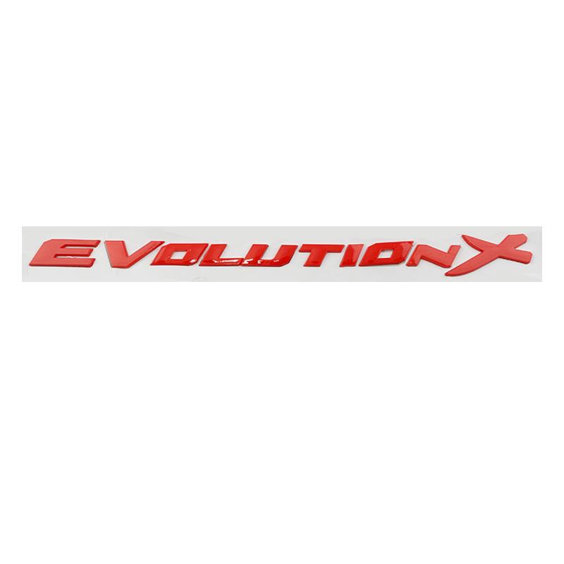 Car ABS Rear Trunk Letters Logo Badge Emblem Decals Sticker For Lancer Evolution X Styling Decoration Accessories