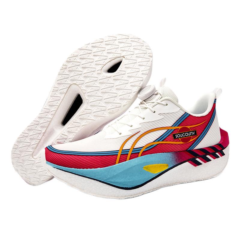 2025 Carbon Board Running Shoes New Student Youth Professional Racing Training Shock Absorption Sports Shoes Student Marathon Running Shoes