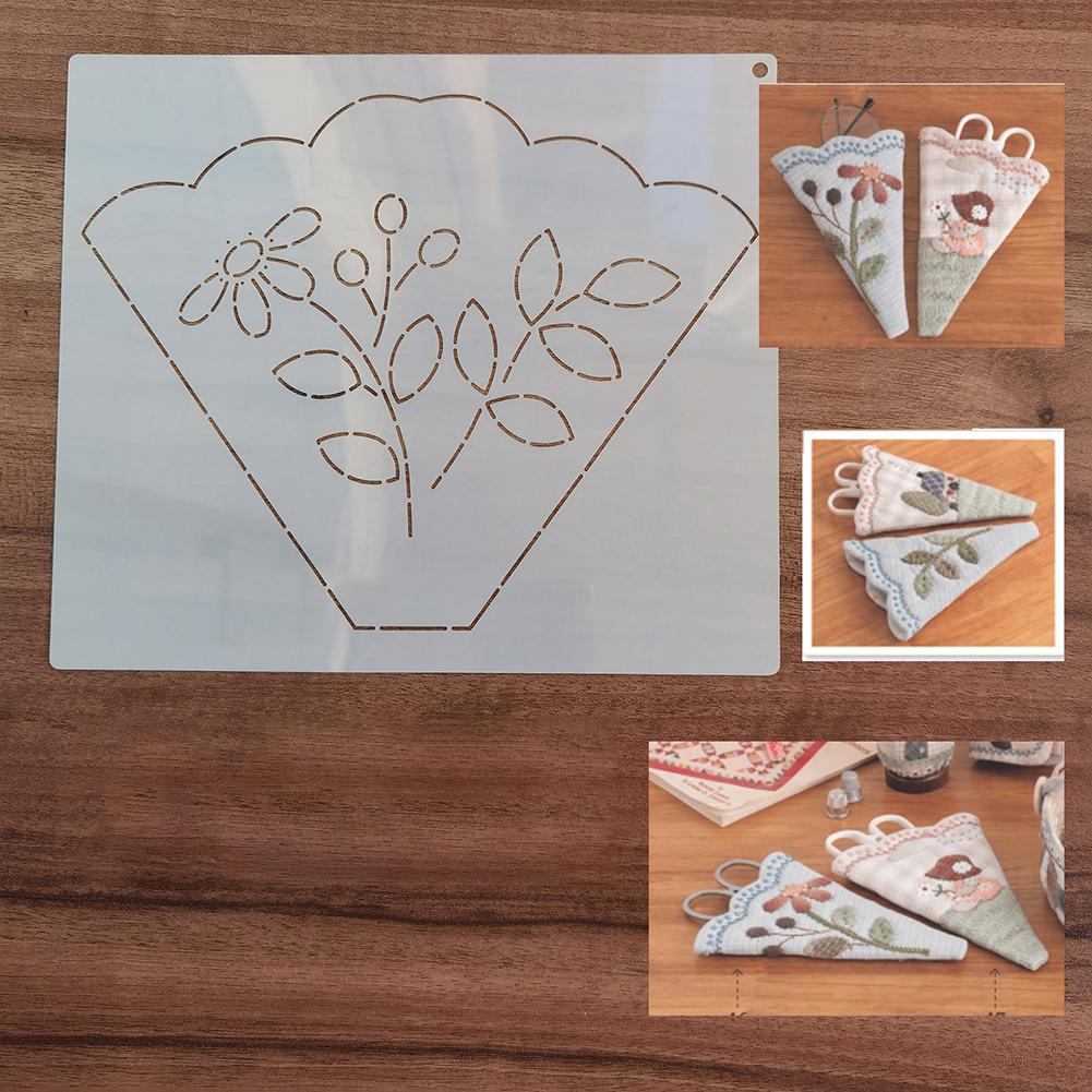 Șablon de broderie pentru uz casnic, Patchwork floral din plastic, Instrument pentru broderie, Patchwork, Cusut, Meșteșug