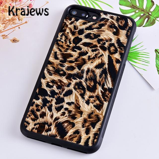 Krajews leopard and tiger fur pattern Soft Phone Case For iPhone 17 Air 16 15 14 plus 11 12 13 pro max coque Fundas