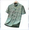 High-Quality New Style Tang Suit: Summer Silk Attire for Middle-Aged and Elderly Men