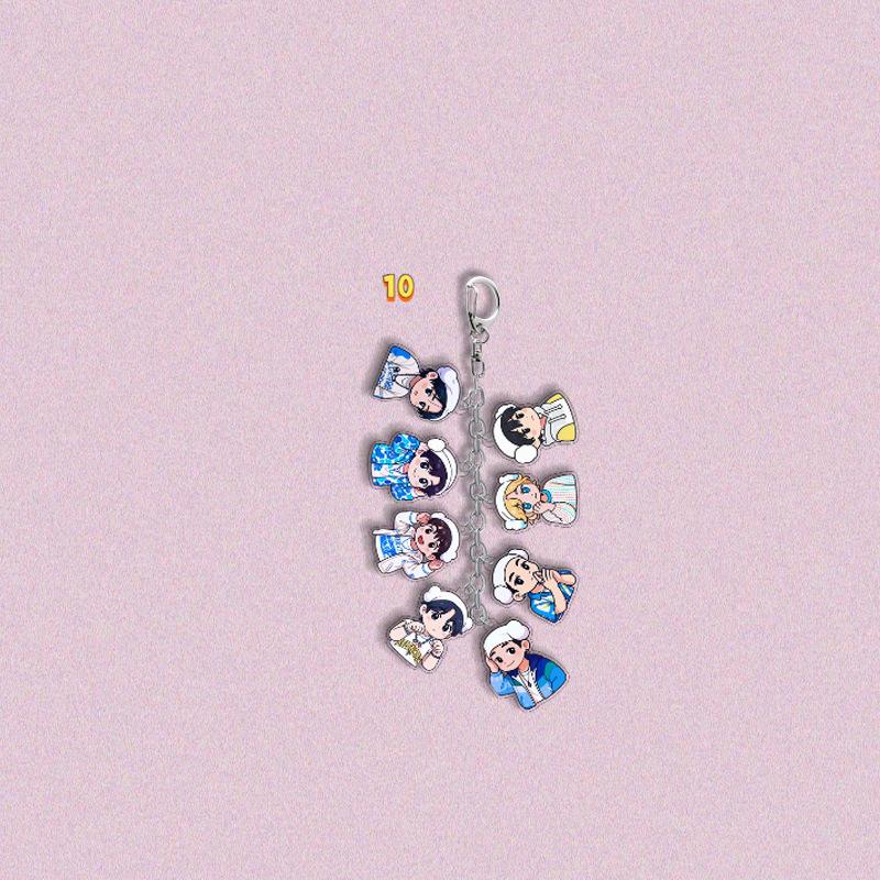 Stray Kids Multi-Charm Acrylic Keychain, Kpop Member Photo & Cartoon & SKZOO Character Dangling Charms, STAY Fans Collectible Bag Pendant