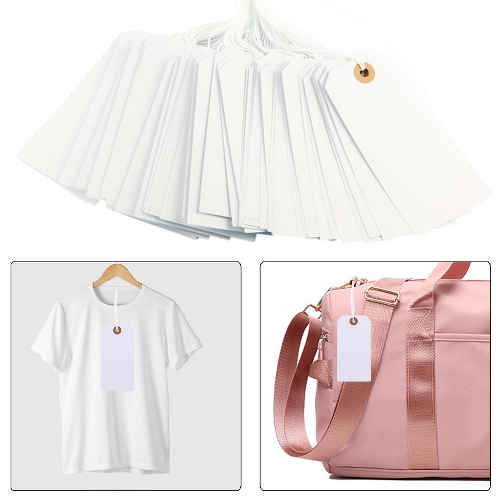 100Pcs Blank Price Label Clothing Labels White Clothing Making Label Small Price Label for Jewelry Crafting Clothes