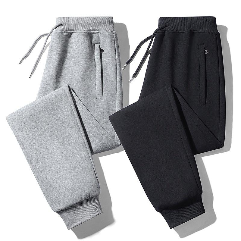 Pantalones Deportivos de Primavera con Cintura Elástica para Hombre, Pantalones Casuales de Algodón Holgados para Hombre, Pantalones de Moda para Hombre con Cremallera