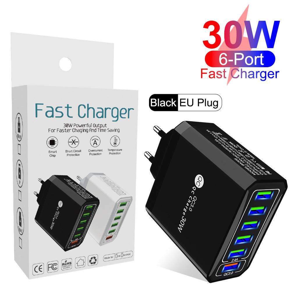 PD65W GaN Dual-Port Fast Charger for Computers and Tablets - European Standard Adapter