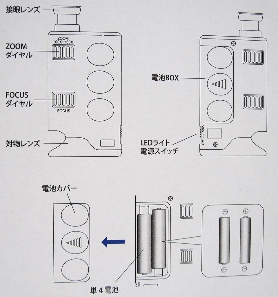 Contec LP-48G Portable Inspection Microscope, 60-100x Magnification, with Light