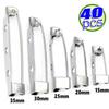 40/80 Stück Broschenverschluss Nadelrückseiten Sicherheitsverschluss Nadelstifte Metallnadelrückseiten Namensschild-Nadelclips Schmucknadeln für Abzeichen Hochzeitsanstecker