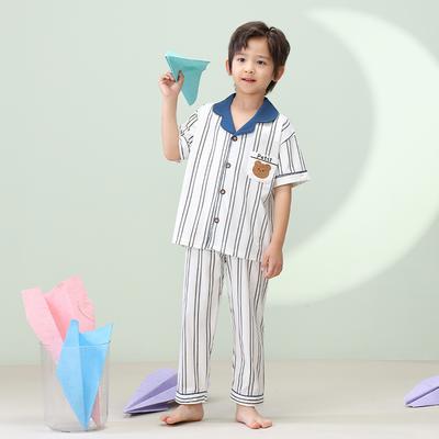 Children's Pajamas Summer Thin Boys' and Girls' Home Clothing Set
