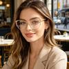 Fashion European and American New Anti-blue Light Trend Women's Fashionable Metal Flat Glasses Personalized Spring Legs Versatile Glasses Frame