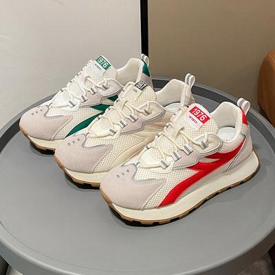 Forrest Gump Shoes Women's Spring New Thick-soled Small Mesh Sports Breathable Casual All-match Old Shoes