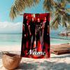 Personalized customized proof beach towel with Slayer band pattern - soft, absorbent,quick-drying,perfect swimming,camping&bathing
