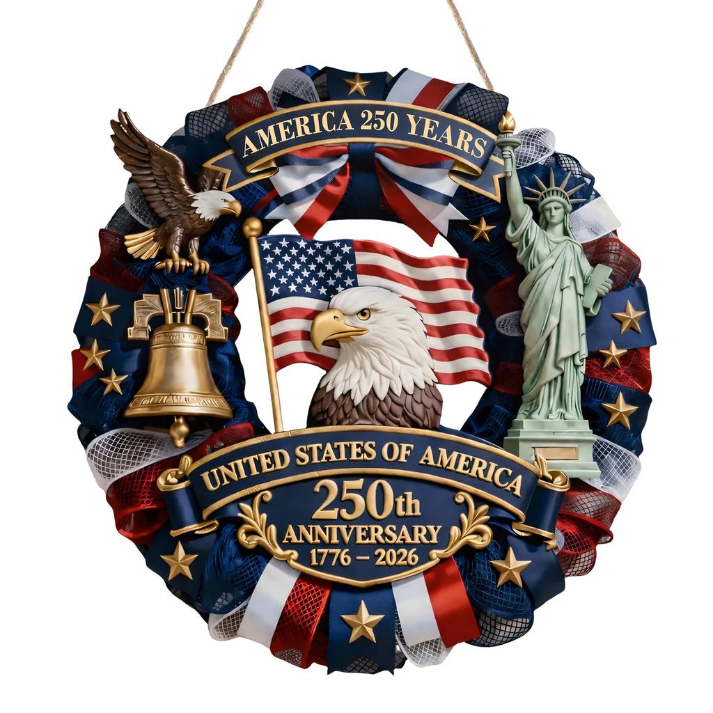 Farmhouses Wooden 4th of July Door Hanger Sign With Patriotics Theme For Holiday Parties Decoration And Gift Giving