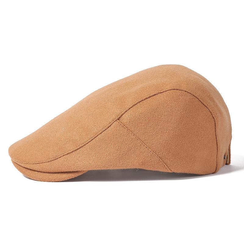 Solid Color Duck Tongue Hat Winter Warm Forward Cap Thickened Warm Beret Ladies Retro Hat