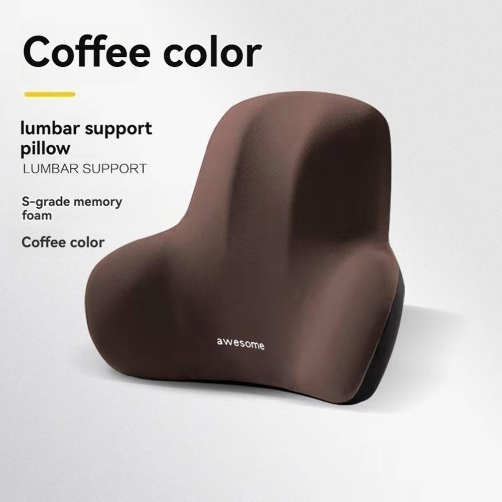 1 Stück Ergonomisches Lendenkissen aus Memory-Schaum, Lendenwirbelstützkissen für Auto, Büro, Gaming-Stuhl, Schmerzlinderung nach der Geburt