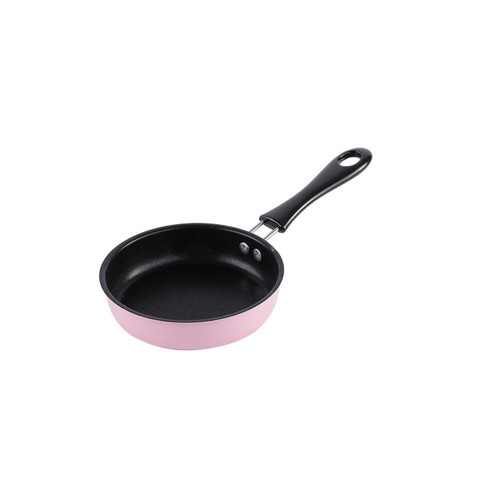 

Nonstick Frying Pan with Ergonomic Handle Small Skillet for Cooking Durable Aluminum Construction for Kitchen Use one size рожевий