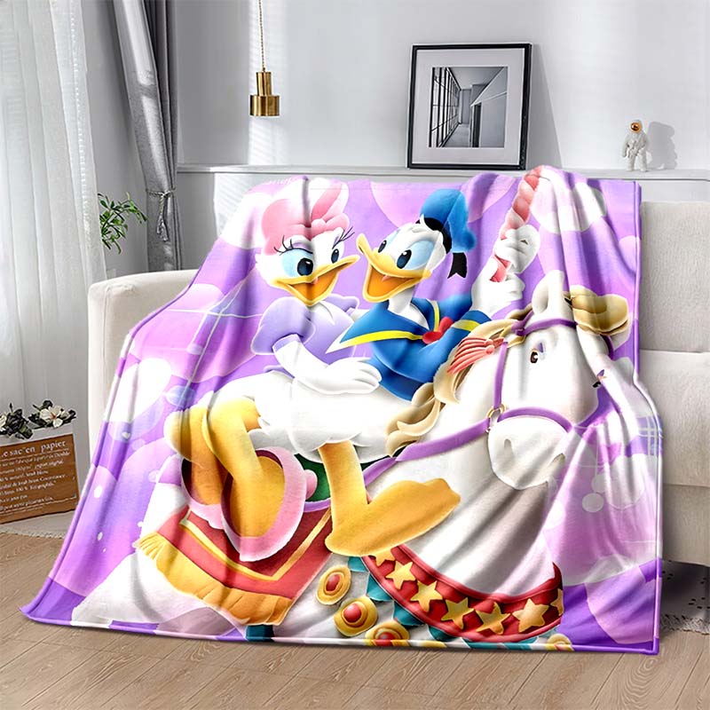 

Donald Duck and Daisy Duck Warm Soft Custom Blanket Fluffy Children and Adults Sofa Plush Bedspread Throw Blanket for Sofa Bed 75cmx90cm