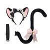 Sweet Kawaii Cat Ear Headband With Bow Tail Set Lolita Cosplay Anime Convention